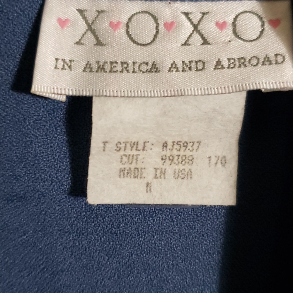 XOXO Size 11 blue slate blazer w/two pink buttons - Picture 3 of 4
